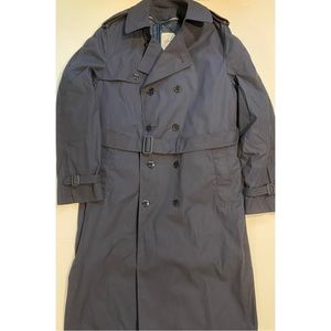 DSCP Mens SZ 42XL All Weather Military Trench Coat Vintage Navy